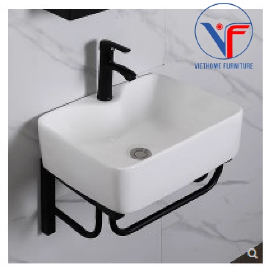 BỘ 4 MÓN CHÂN KỆ LAVABO + CHẬU LAVABO + KỆ GƯƠNG + GƯƠNG