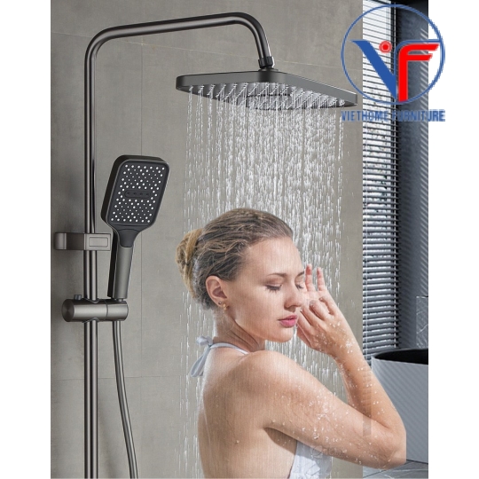 SEN CÂY TẮM ĐỨNG PHUN MƯA 2 ĐƯỜNG NƯỚC NÓNG LẠNH NÚT PHÍM ĐÀN CÓ ĐÈN LED VIỀN HIỂN THỊ NHIỆT ĐỘ