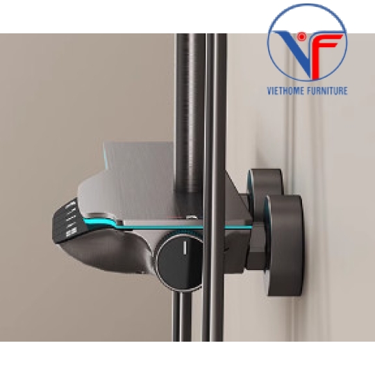 SEN CÂY TẮM ĐỨNG PHUN MƯA 2 ĐƯỜNG NƯỚC NÓNG LẠNH NÚT PHÍM CÓ ĐÈN LED HIỂN THỊ NHIỆT ĐỘ VÀ THỜI GIAN