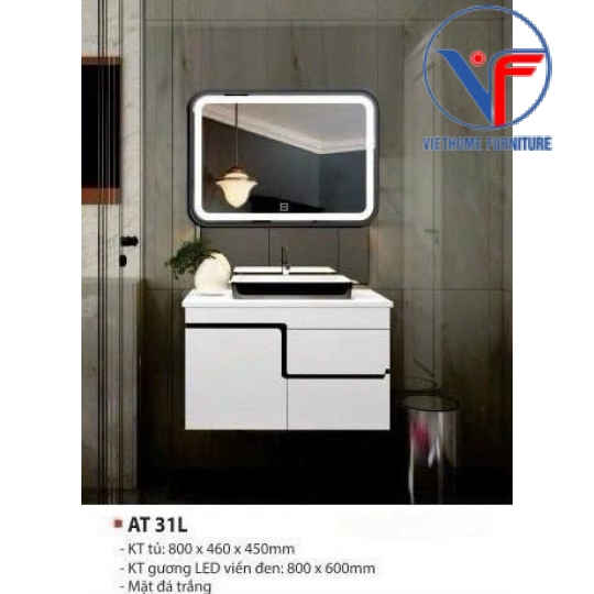 Tủ Lavabo Nhựa PVC Gương Cao Cấp AT 31L