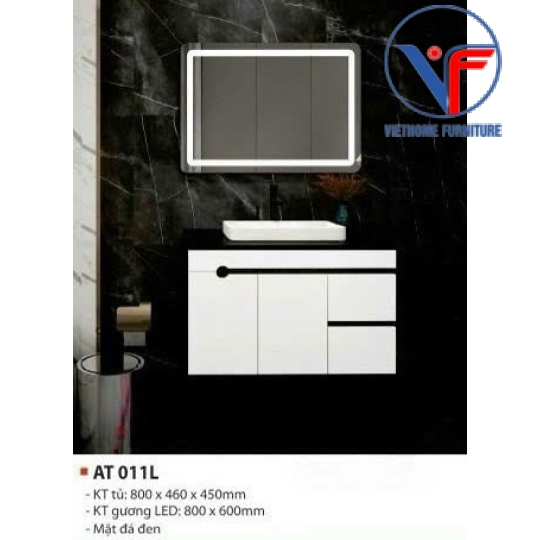 Tủ Lavabo Nhựa PVC Gương Cao Cấp AT 011L