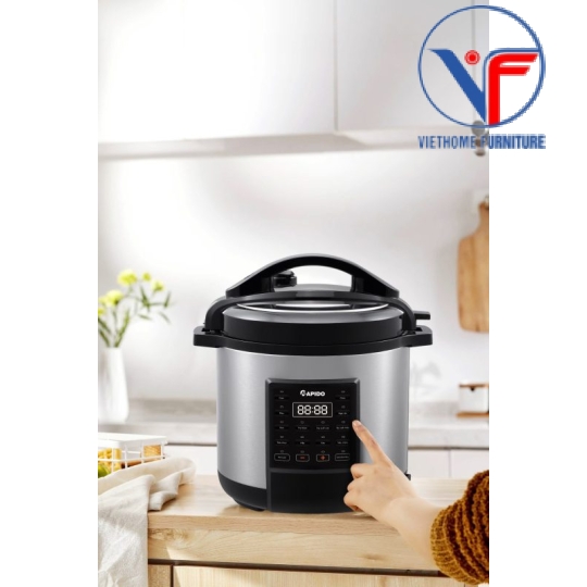 Nồi áp suất điện Rapido RPC900-D1 900W 5L đa chức năng, phù hợp mọi gia đình, BH 12 tháng