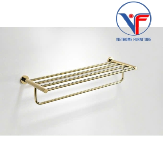 GIÁ KỆ ĐỂ KHĂN NHÀ TẮM MÀU VÀNG 