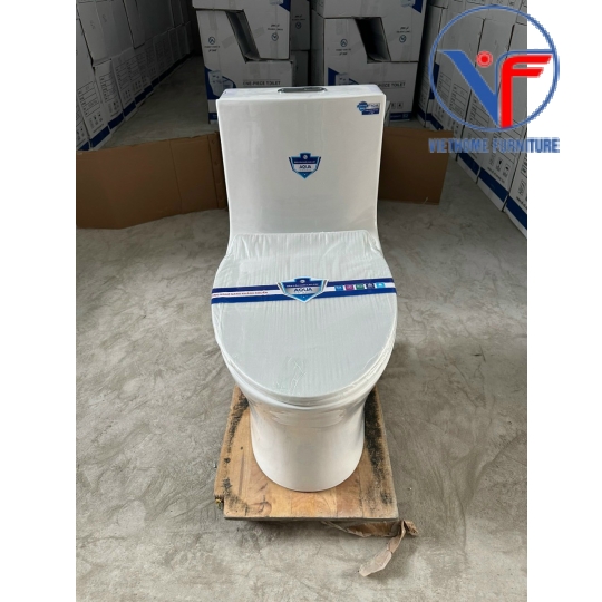BỒN CẦU 1 KHỐI MEN NANO CHỐNG BÁM BẨN NẮP ÊM