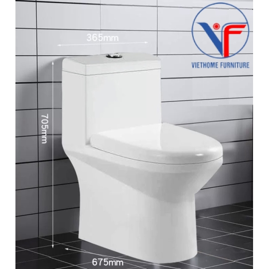 BỒN CẦU 1 KHỐI MEN NANO CHỐNG BÁM BẨN 