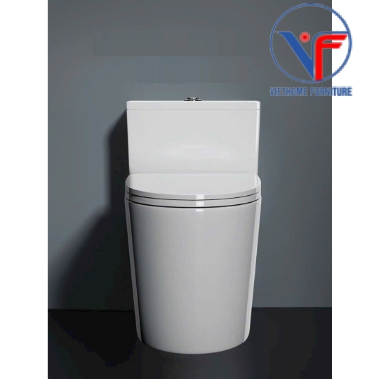 Bồn cầu 1 khối men sứ chống bám bẩn xả xoáy mạnh