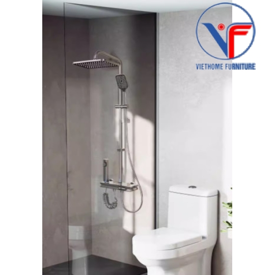 SEN CÂY TẮM ĐỨNG PHUN MƯA 2 ĐƯỜNG NƯỚC NÓNG LẠNH NÚT PHÍM ĐÀN CÓ ĐÈN LED HIỆN NHIỆT ĐỘ CAO CẤP SC34