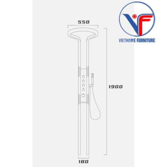 Sen Cây Tắm Massage Nóng Lạnh Inox 304 Cao cấp