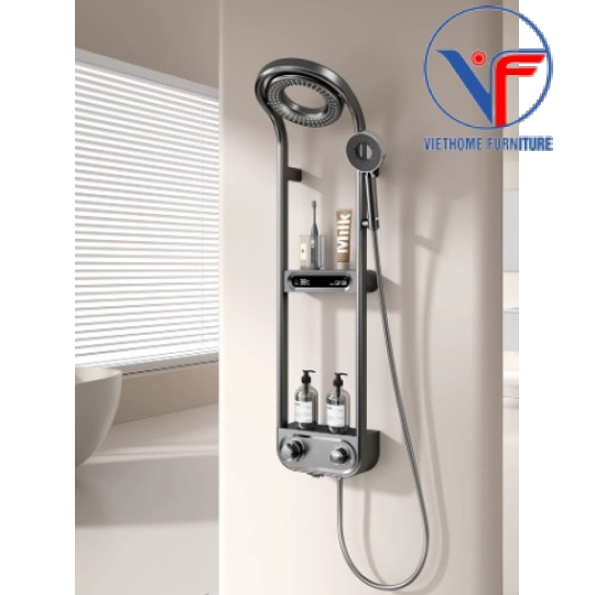Sen Cây Tắm Massage Nóng Lạnh Inox 304 Cao cấp có đèn LED hiển thị nhiệt độ