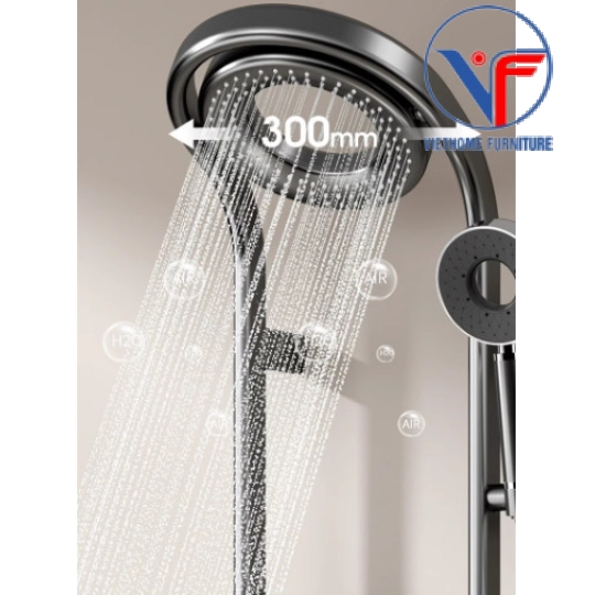 Sen Cây Tắm Massage Nóng Lạnh Inox 304 Cao cấp có đèn LED hiển thị nhiệt độ