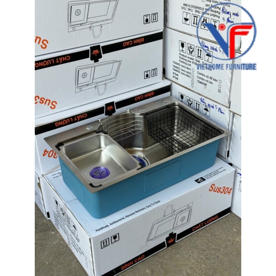 BỒN CHÉN ĐƠN 7546  INOX SUS304