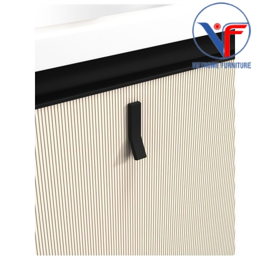 Bộ tủ lavabo treo tường gồm tủ lavabo và tủ gương bằng nhôm màu kem