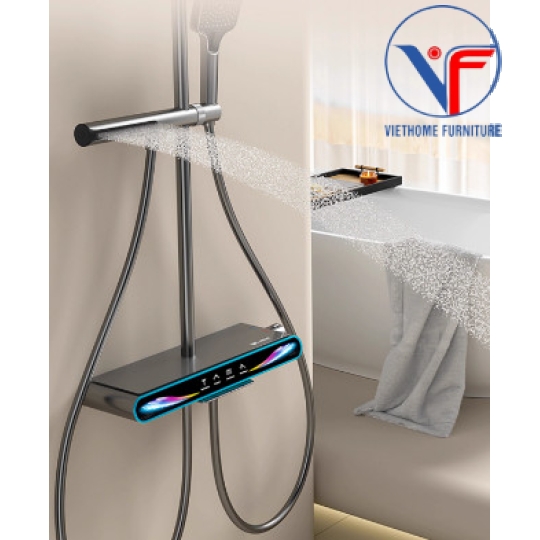 SEN TẮM ĐỨNG NÓNG LẠNH MẶT KÌNH HIỂN THỊ NHIỆT ĐỘ CÓ LED XX07