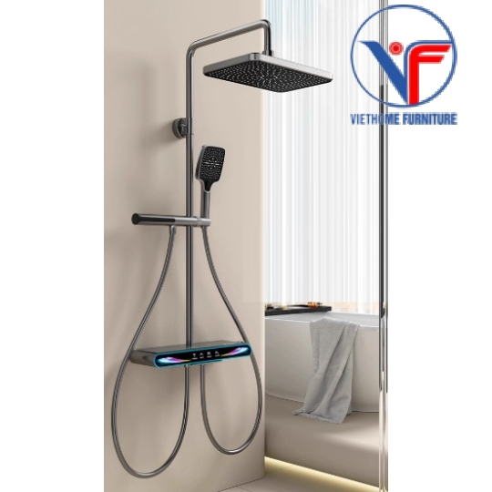 SEN TẮM ĐỨNG NÓNG LẠNH MẶT KÌNH HIỂN THỊ NHIỆT ĐỘ CÓ LED XX07