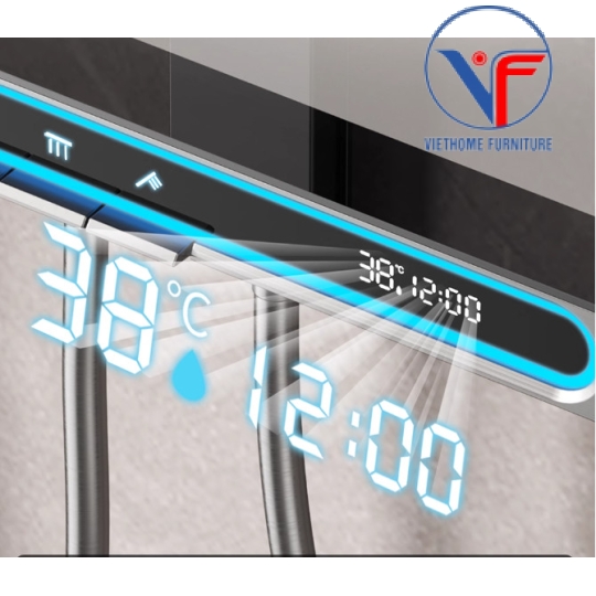 SEN TẮM ĐỨNG NÓNG LẠNH MẶT KÌNH HIỂN THỊ NHIỆT ĐỘ CÓ LED XX08