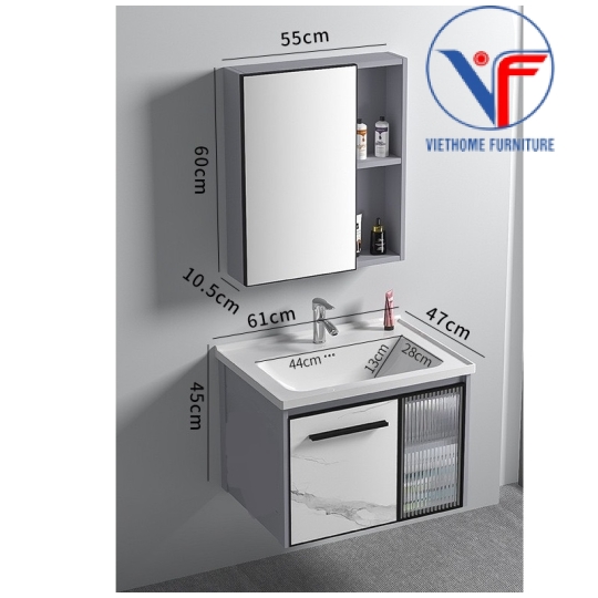 Tủ Lavabo Nhựa PVC Gương Cao Cấp 12