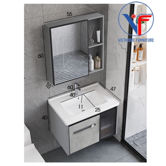 Tủ Lavabo Nhựa PVC Gương Cao Cấp 08-60