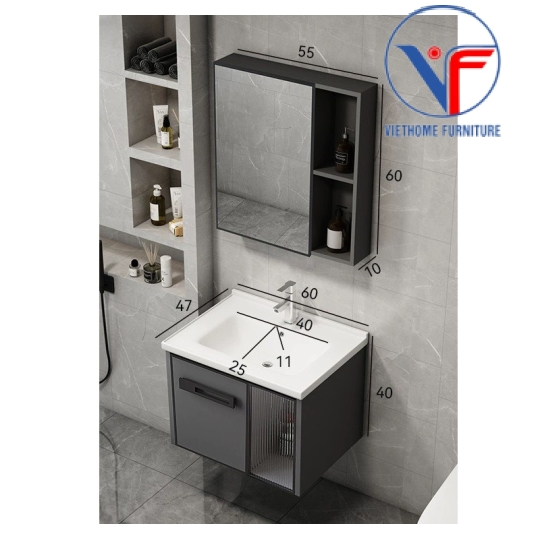 Tủ Lavabo Nhựa PVC Gương Cao Cấp 11-60