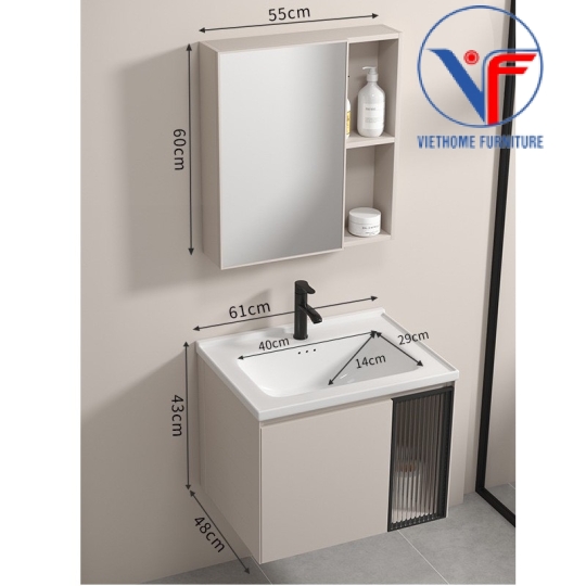 Tủ Lavabo Nhựa PVC Gương Cao Cấp 02-60