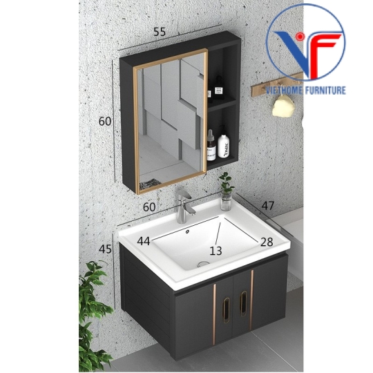Tủ Lavabo Nhựa PVC Gương Cao Cấp 07-60