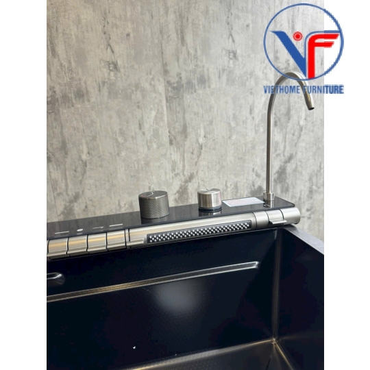 Chậu rửa chén 1 hố vòi thác 7 phím