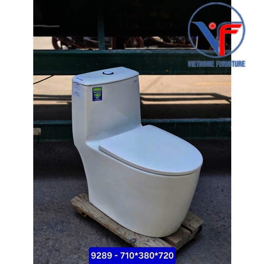 Bồn cầu 1 khối men sứ chống bám bẩn xả xoáy mạnh mã S520